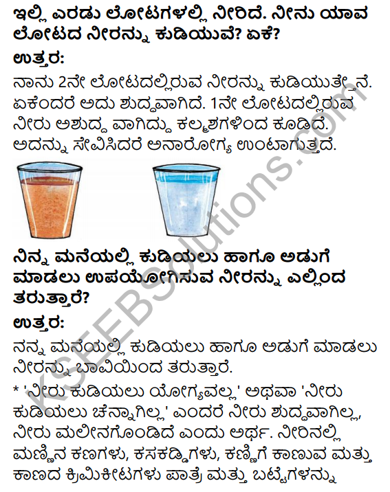 KSEEB Solutions for Class 4 EVS Chapter 7 Water Pollution - Conservation in Kannada 1