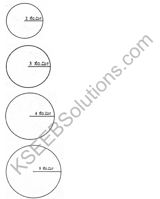 KSEEB Solutions for Class 5 Maths Chapter 7 Circles in Kannada 8