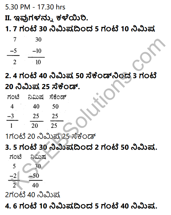 KSEEB Solutions for Class 5 Maths Chapter 7 Time in Kannada 10