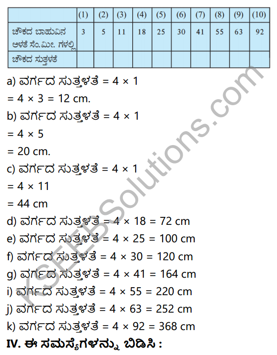 KSEEB Solutions for Class 5 Maths Chapter 9 Perimeter and Area in Kannada 13