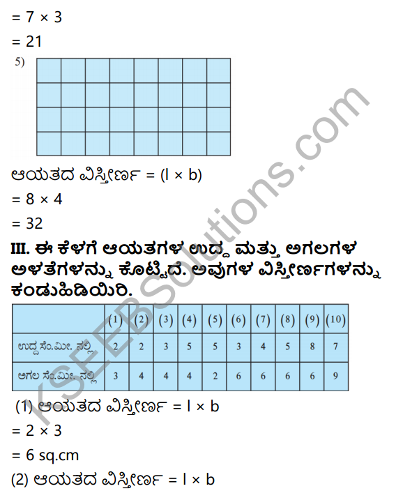 KSEEB Solutions for Class 5 Maths Chapter 9 Perimeter and Area in Kannada 17