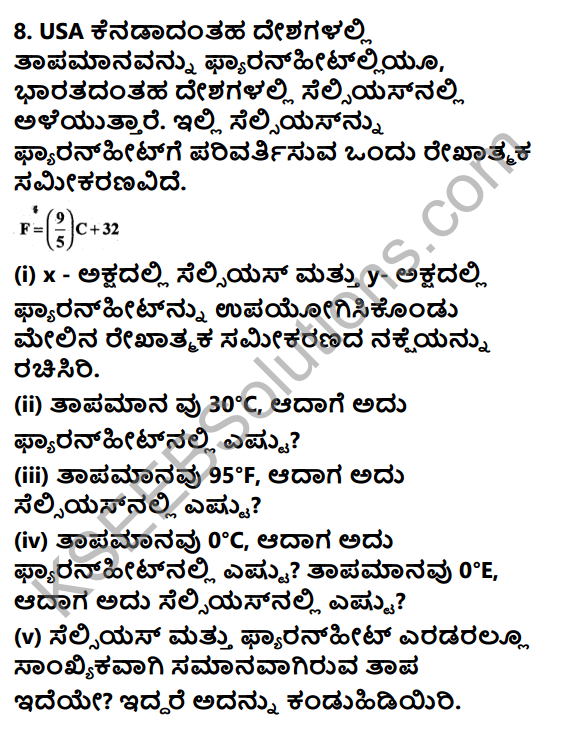 KSEEB Solutions for Class 9 Maths Chapter 10 Linear Equations in Two Variables Ex 10.3 in Kannada 13
