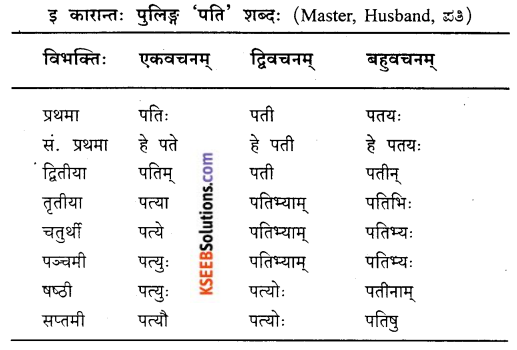 KSEEB Solutions for Class 9 Sanskrit नंदिनी Chapter 2 सुबन्तम् 2