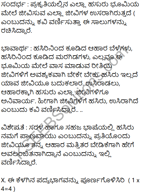 Karnataka SSLC Kannada Model Question Paper 1 with Answers (1st Language) - 23