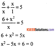 KSEEB Solutions for Class 10 Maths Chapter 10 Quadratic Equations Additional Questions 5
