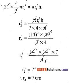KSEEB Solutions for Class 10 Maths Chapter 15 Surface Areas and Volumes Additional Questions 12