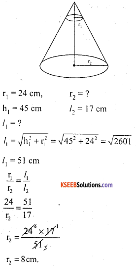 KSEEB Solutions for Class 10 Maths Chapter 15 Surface Areas and Volumes Additional Questions 16