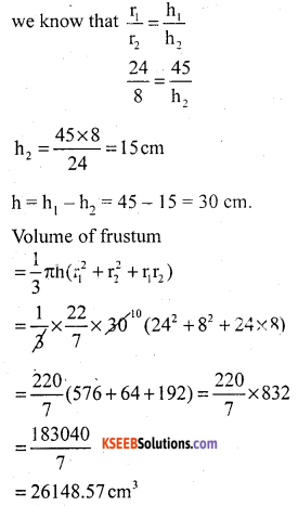 KSEEB Solutions for Class 10 Maths Chapter 15 Surface Areas and Volumes Additional Questions 17