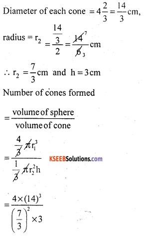 KSEEB Solutions for Class 10 Maths Chapter 15 Surface Areas and Volumes Additional Questions 20