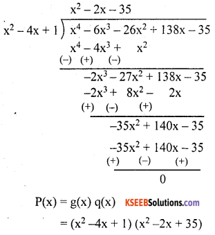 KSEEB Solutions for Class 10 Maths Chapter 9 Polynomials Ex 9.4 5