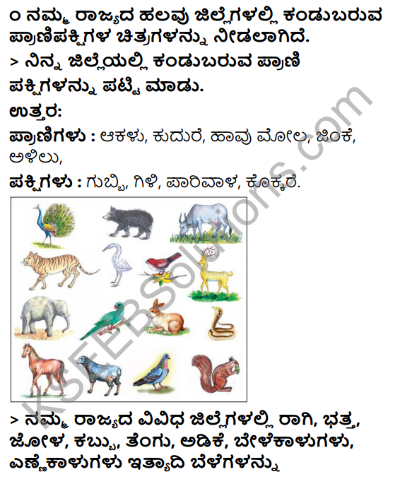 KSEEB Solutions for Class 3 EVS Chapter 25 My District - Your District in Kannada 5