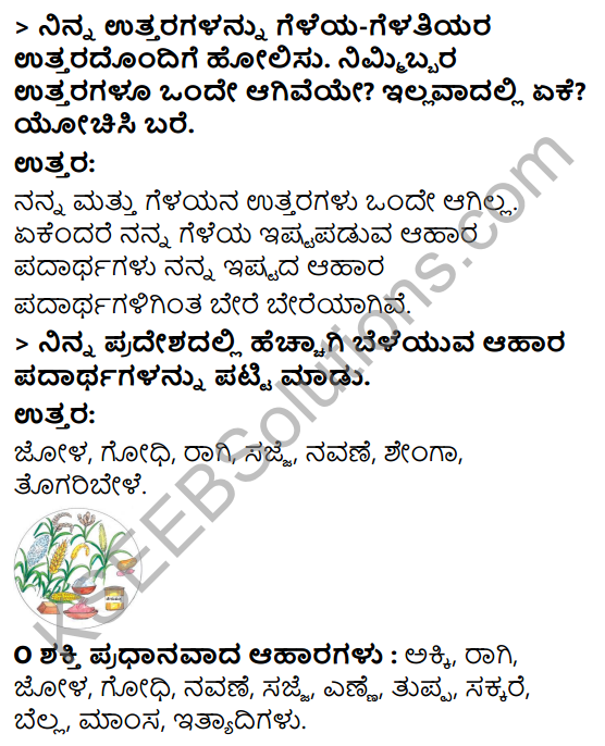 KSEEB Solutions for Class 3 EVS Chapter 6 Variety of Food in Kannada 3