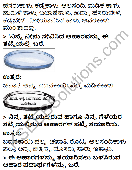 KSEEB Solutions for Class 3 EVS Chapter 6 Variety of Food in Kannada 5