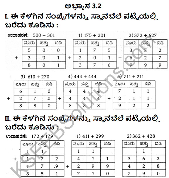 KSEEB Solutions for Class 3 Maths Chapter 3 Addition in Kannada 6