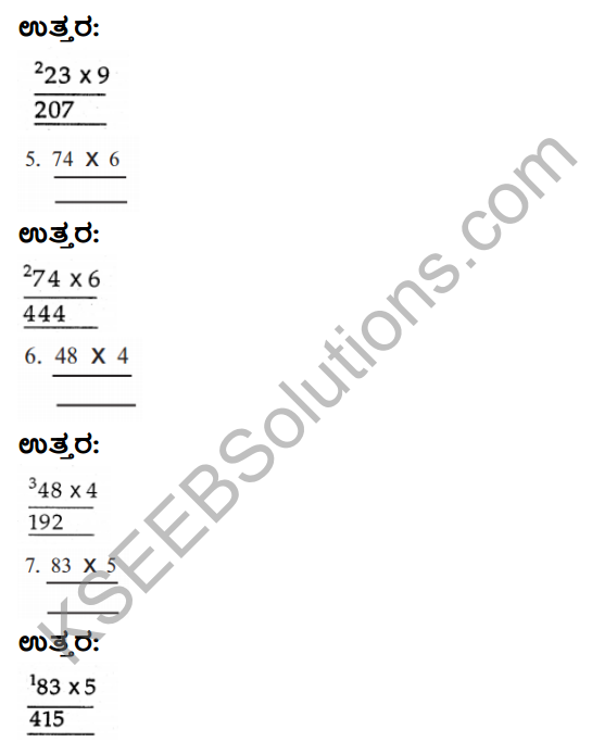 KSEEB Solutions for Class 3 Maths Chapter 5 Multiplication in Kannada 18
