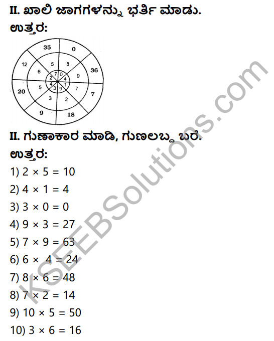 KSEEB Solutions for Class 3 Maths Chapter 5 Multiplication in Kannada 7