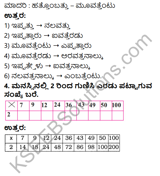 KSEEB Solutions for Class 3 Maths Chapter 7 Mental Arithmetic in Kannada 13
