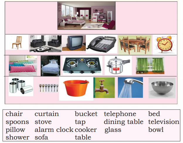 KSEEB Solutions for Class 4 English Chapter 1 Household Articles 3