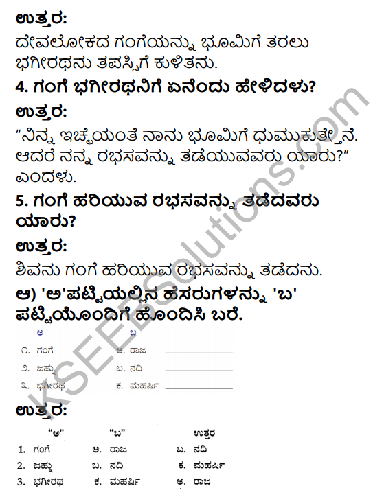 Savi Kannada Text Book Class 3 Solutions Chapter 9 Bhagiratha 2