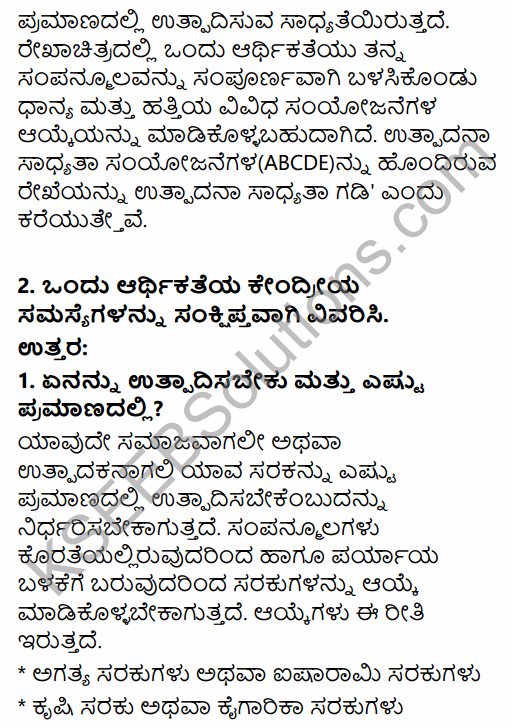 2nd Puc Economics Notes In Kannada Medium KSEEB