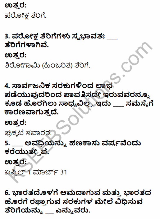 2nd PUC Economics Question Bank Chapter 11 Government Budget and the Economy in Kannada 42