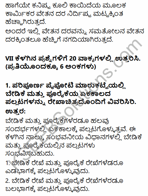 2nd PUC Economics Question Bank Chapter 5 The Theory of the Firm and Perfect Competition in Kannada 21