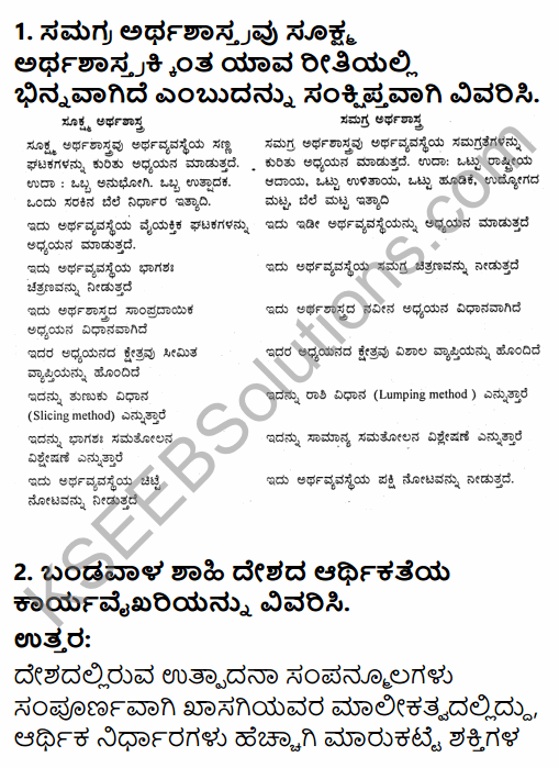 2nd PUC Economics Question Bank Chapter 7 Introduction to Macro Economics in Kannada 8