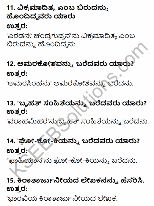 2nd PUC History Question Bank Chapter 4 Ancient Period in Kannada 70