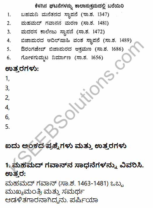 2nd PUC History Question Bank Chapter 5 Medieval Period in Kannada 127