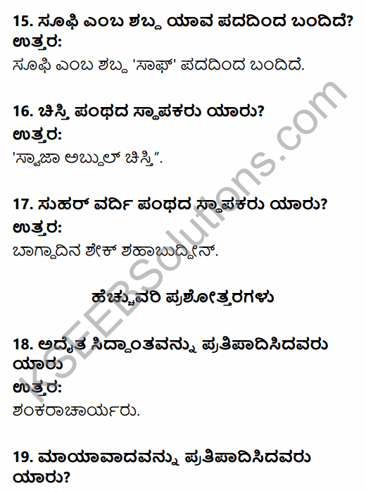 2nd PUC History Question Bank Chapter 6 Socio-Religious Reform Movement In Medieval India in Kannada 4