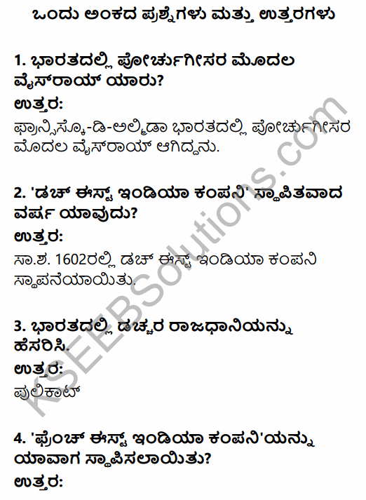 2nd PUC History Question Bank Chapter 7 Modern India in Kannada 1