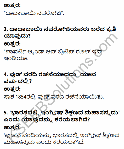 2nd PUC History Question Bank Chapter 7 Modern India in Kannada 42
