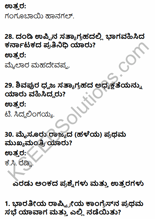 2nd PUC History Question Bank Chapter 7 Modern India in Kannada 89