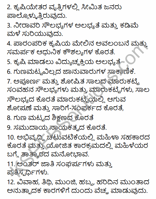 2nd PUC Sociology Question Bank Chapter 5 Change and Development of Villages and Urbanisation in India in Kannada 22