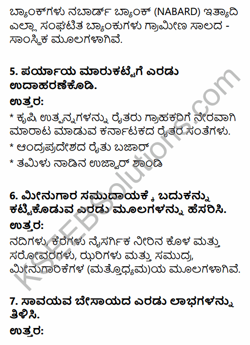 1st PUC Economics Question Bank Chapter 6 Rural Development in Kannada 6