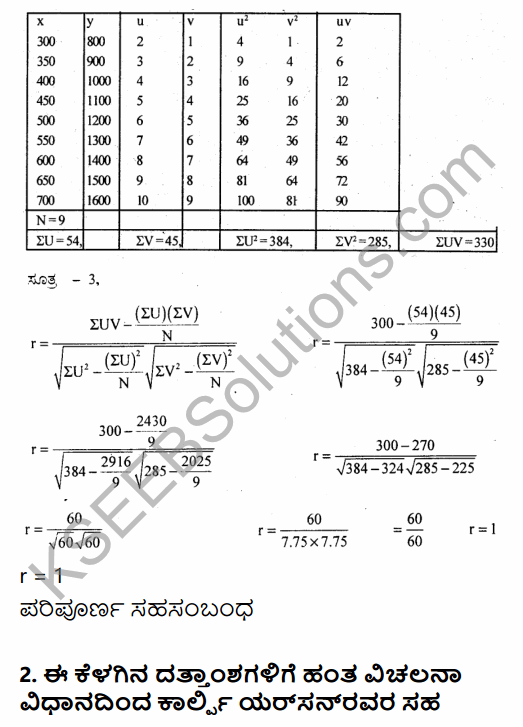 1st PUC Economics Question Bank Chapter 7 Correlation in Kannada 34