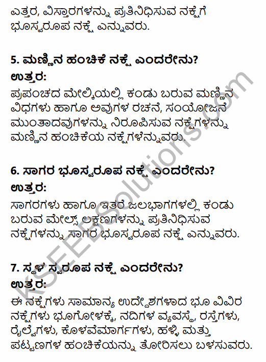 1st PUC Geography Question Bank Chapter 12 Cartography in Kannada 4