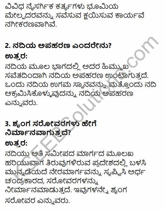 1st PUC Geography Question Bank Chapter 4 Landforms in Kannada 24