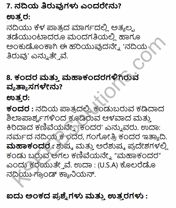1st PUC Geography Question Bank Chapter 4 Landforms in Kannada 33