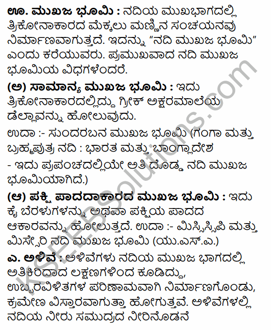 1st PUC Geography Question Bank Chapter 4 Landforms in Kannada 40