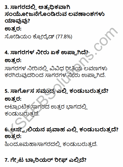 1st PUC Geography Question Bank Chapter 6 Hydrosphere in Kannada 20