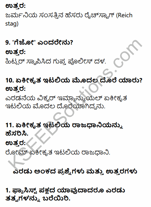 1st PUC History Question Bank Chapter 10 World Wars and International Organizations in Kannada 23