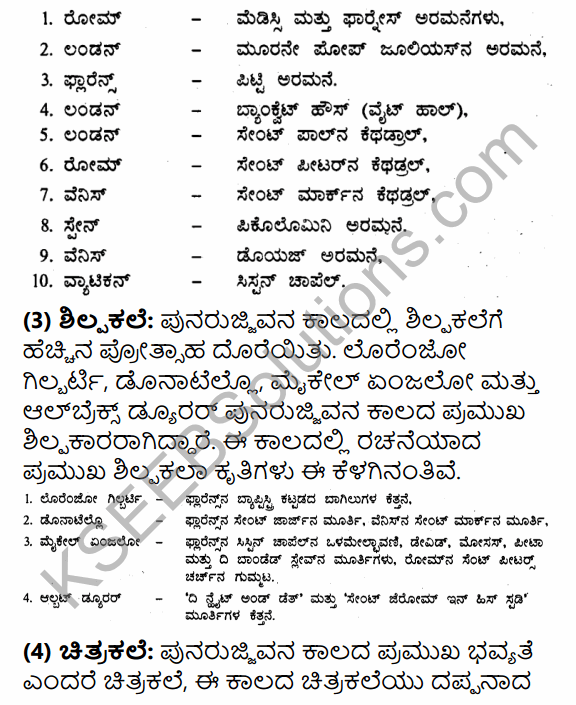 1st PUC History Question Bank Chapter 7 Beginning of Modern Age in Kannada 50