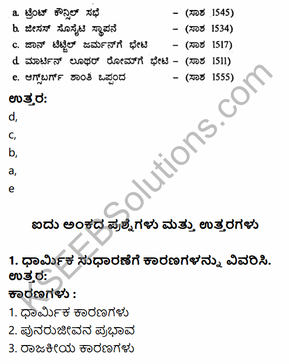 1st PUC History Question Bank Chapter 7 Beginning of Modern Age in Kannada 61