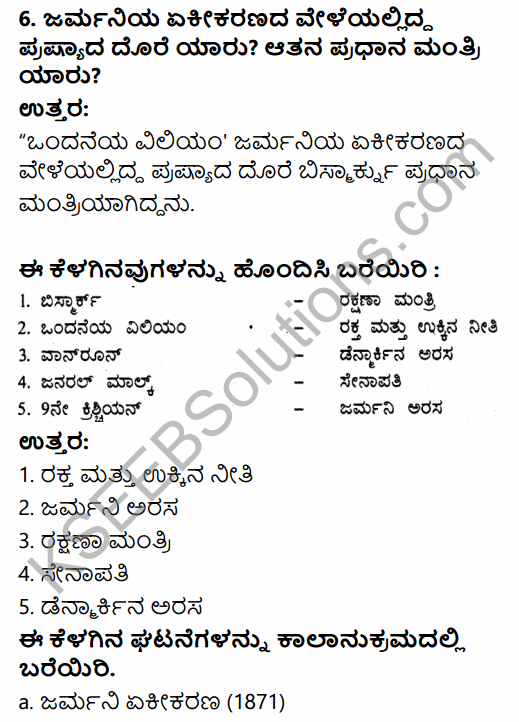 1st PUC History Question Bank Chapter 9 Napoleon and Rise of Nationalism in Kannada 59