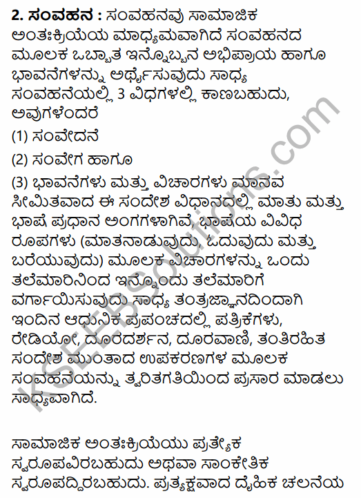 1st PUC Sociology Question Bank Chapter 3 Social Process in Kannada 16