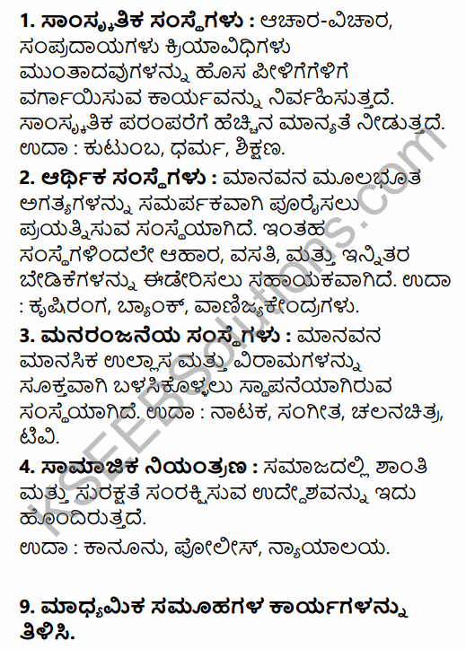 1st PUC Sociology Question Bank Chapter 3 Social Process in Kannada 29