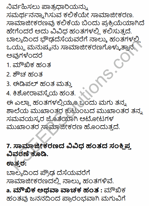 1st PUC Sociology Question Bank Chapter 4 Culture and Socialization in Kannada 21