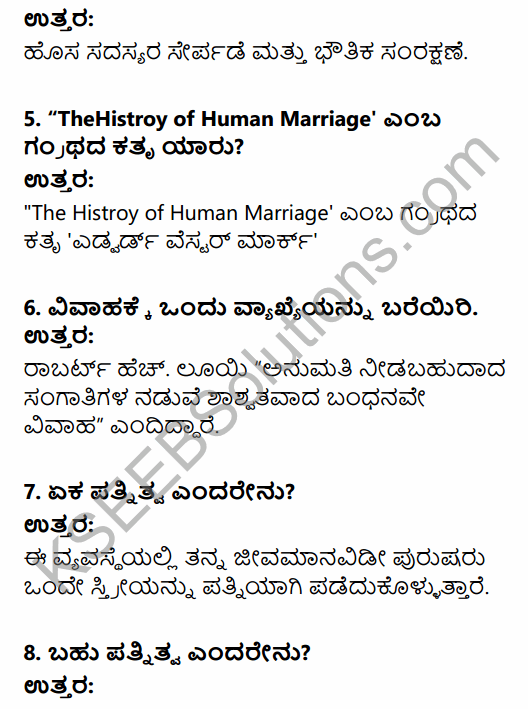 1st PUC Sociology Question Bank Chapter 5 Social Institutions in Kannada 2