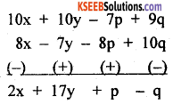 KSEEB Solutions for Class 8 Maths Chapter 2 Algebraic Expressions Additional Questions 1